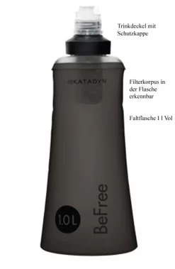 Katadyn BeFree Water Filtration System 1L - Black Edition